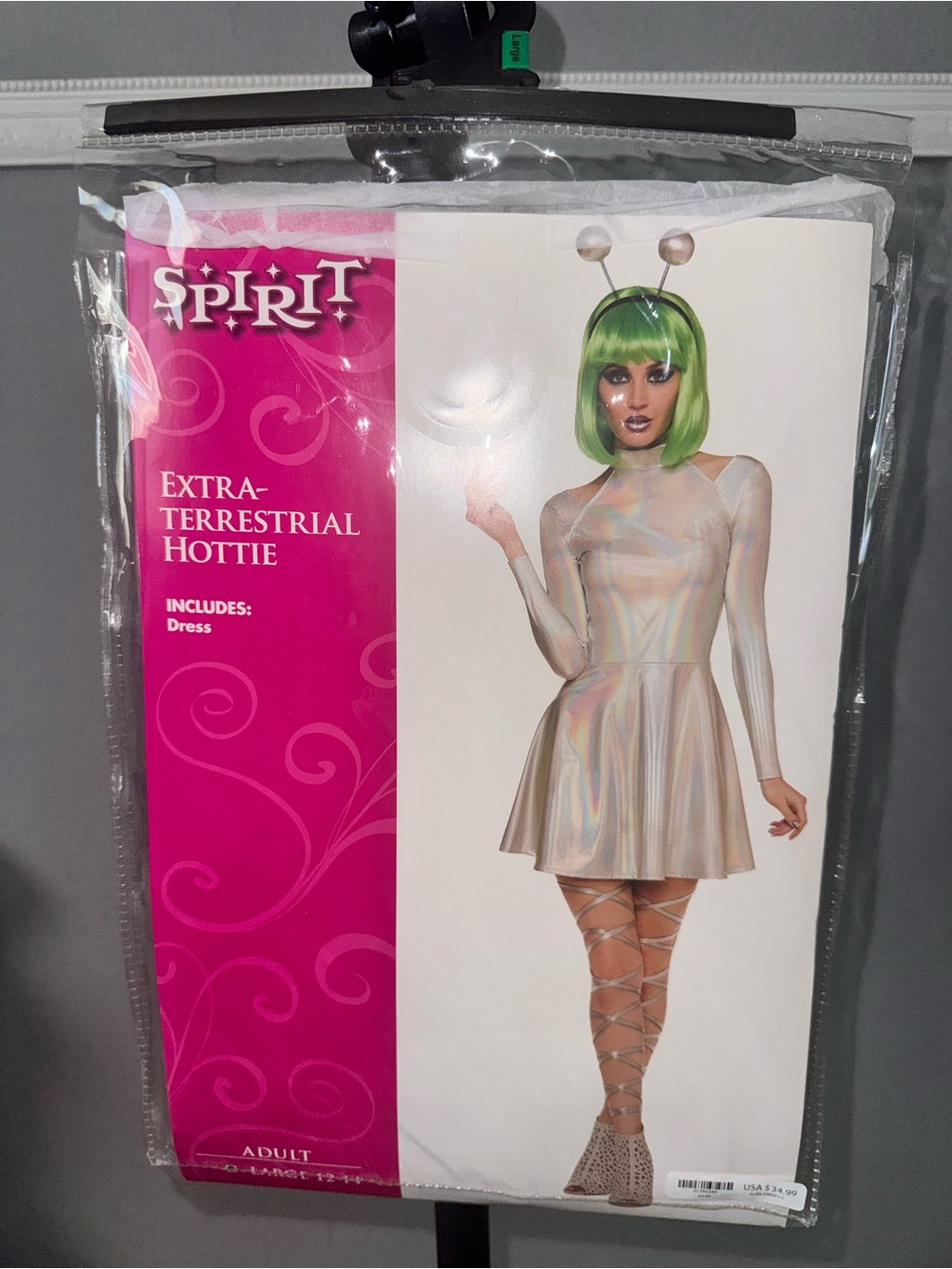 Spirit Extra-Terrestrial Hottie Costume Dress - Iridescent Silver